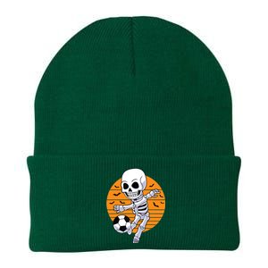 Skeleton Soccer Player Boy Funny Halloween Knit Cap Winter Beanie