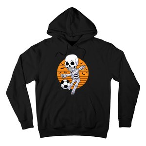 Skeleton Soccer Player Boy Funny Halloween Hoodie