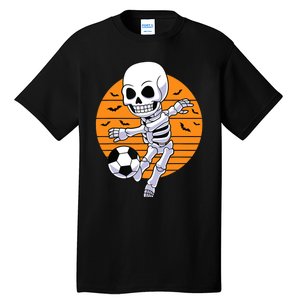 Skeleton Soccer Player Boy Funny Halloween Tall T-Shirt