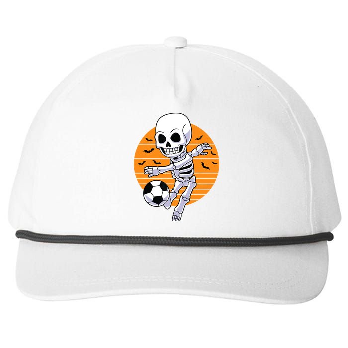 Skeleton Soccer Player Boy Funny Halloween Snapback Five-Panel Rope Hat