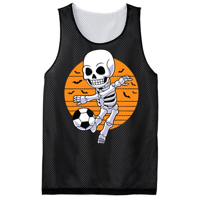 Skeleton Soccer Player Boy Funny Halloween Mesh Reversible Basketball Jersey Tank