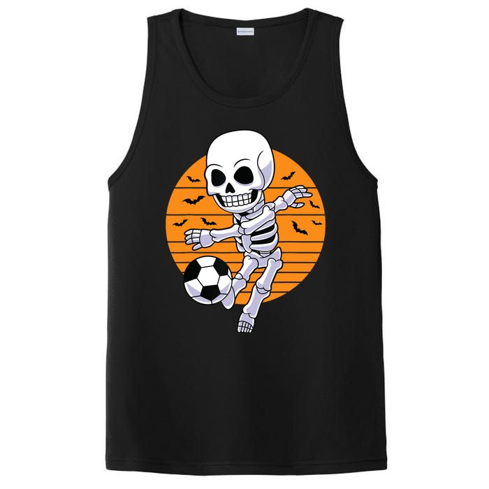 Skeleton Soccer Player Boy Funny Halloween PosiCharge Competitor Tank