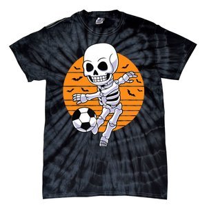 Skeleton Soccer Player Boy Funny Halloween Tie-Dye T-Shirt