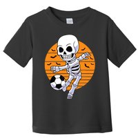 Skeleton Soccer Player Boy Funny Halloween Toddler T-Shirt