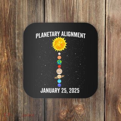 System Solar Planets Planetary Alignment January 25th 2025 Gift Coaster