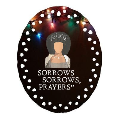 Sorrows Sorrows Prayers Ceramic Oval Ornament