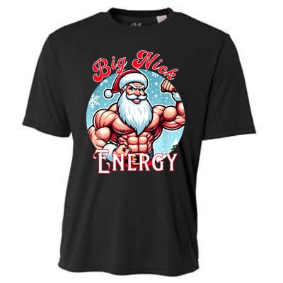 SantaS Swole Patrol: Big Nick Energy Fun Christmas Cooling Performance Crew T-Shirt