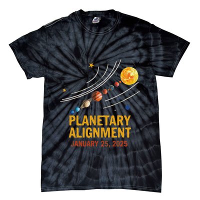 System Solar Planets Planetary Alignment January 25th 2025 Tie-Dye T-Shirt