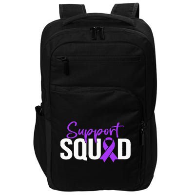 Support Squad Purple Warrior Domestic Violence Awareness Impact Tech Backpack