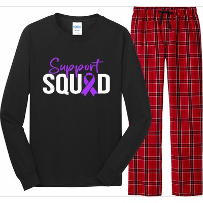 Support Squad Purple Warrior Domestic Violence Awareness Long Sleeve Pajama Set