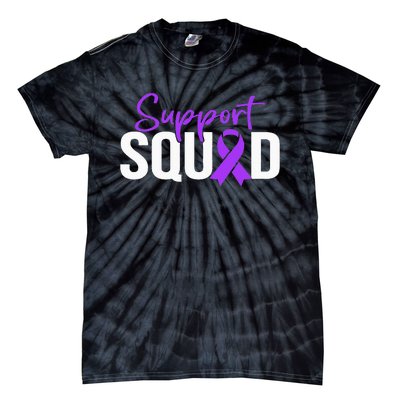 Support Squad Purple Warrior Domestic Violence Awareness Tie-Dye T-Shirt