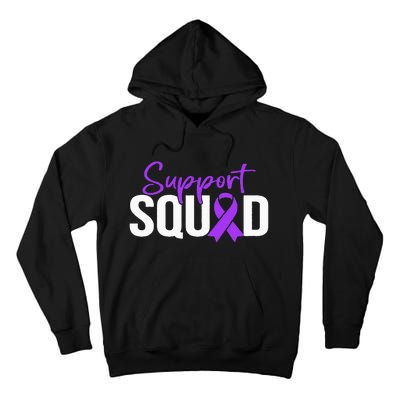 Support Squad Purple Warrior Domestic Violence Awareness Tall Hoodie