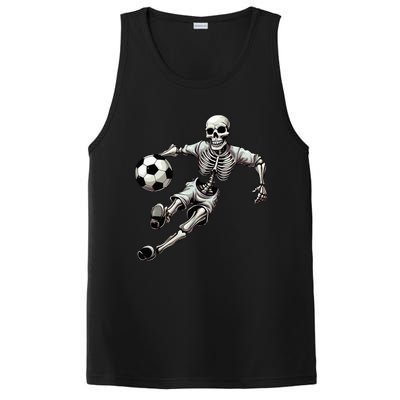 Soccer Skeleton Playing Soccer Halloween Skull Lover PosiCharge Competitor Tank