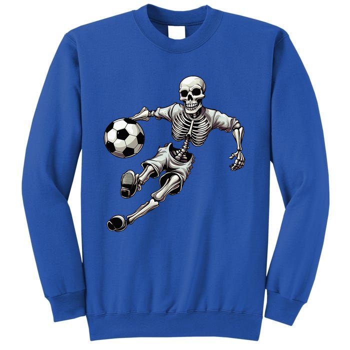 Soccer Skeleton Playing Soccer Halloween Skull Lover Sweatshirt