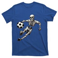 Soccer Skeleton Playing Soccer Halloween Skull Lover T-Shirt