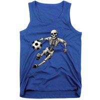 Soccer Skeleton Playing Soccer Halloween Skull Lover Tank Top