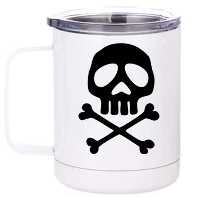 Skull Space Pirate Captain Party Halloween Day Of The Dead Cool Gift 12 oz Stainless Steel Tumbler Cup