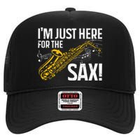 Saxophone Saxophone Player Jazz High Crown Mesh Back Trucker Hat