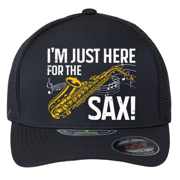 Saxophone Saxophone Player Jazz Flexfit Unipanel Trucker Cap