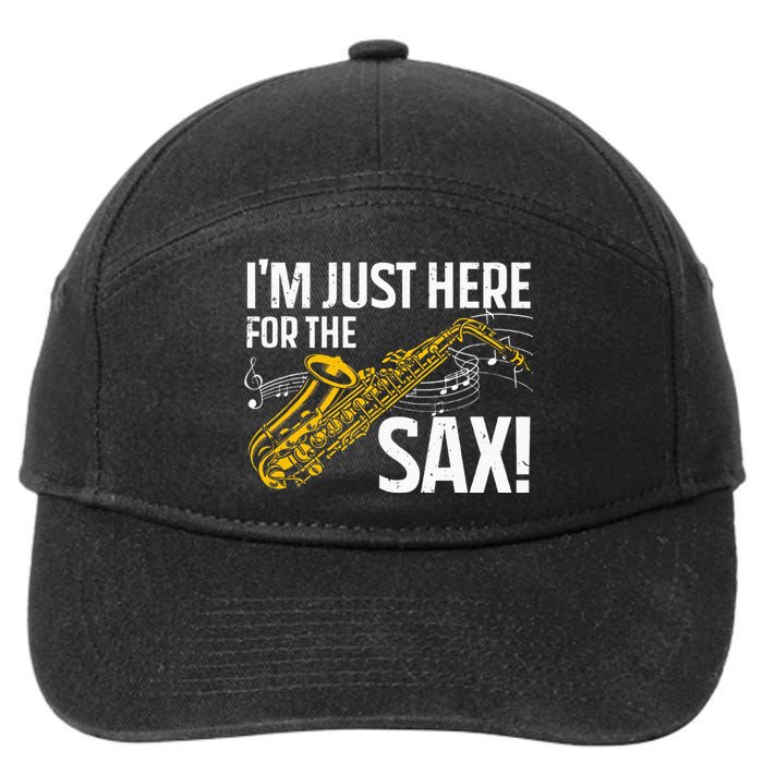 Saxophone Saxophone Player Jazz 7-Panel Snapback Hat