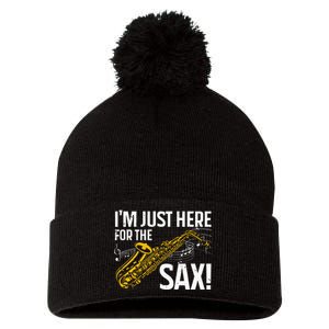 Saxophone Saxophone Player Jazz Pom Pom 12in Knit Beanie