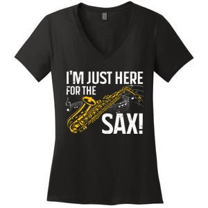 Saxophone Saxophone Player Jazz Women's V-Neck T-Shirt