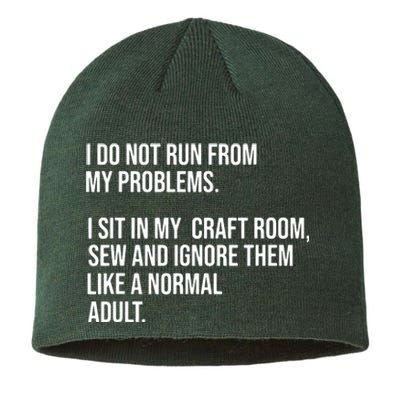 Sew Sewing Quilting Crocheting Funny Sustainable Beanie