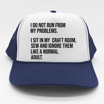 Sew Sewing Quilting Crocheting Funny Trucker Hat