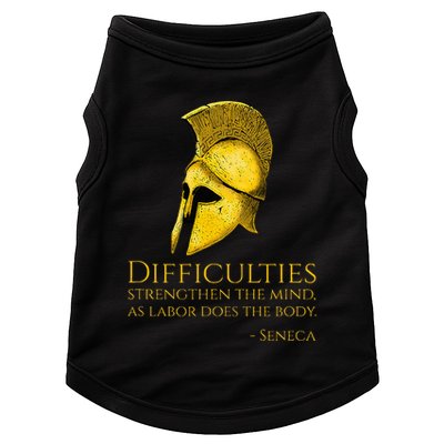 Stoicism Seneca Quote On Difficulties Stoic Philosophy Doggie Tank