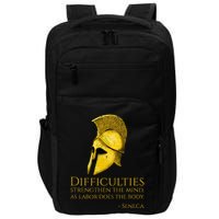 Stoicism Seneca Quote On Difficulties Stoic Philosophy Impact Tech Backpack