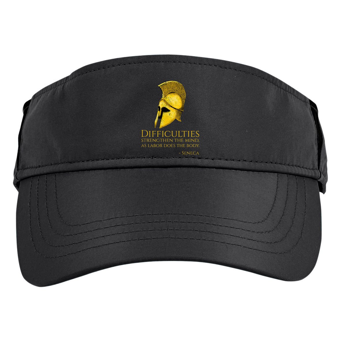 Stoicism Seneca Quote On Difficulties Stoic Philosophy Adult Drive Performance Visor