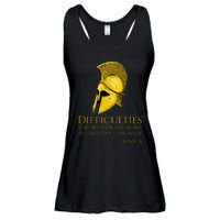 Stoicism Seneca Quote On Difficulties Stoic Philosophy Ladies Essential Flowy Tank