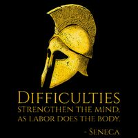 Stoicism Seneca Quote On Difficulties Stoic Philosophy 16 in Basic Backpack