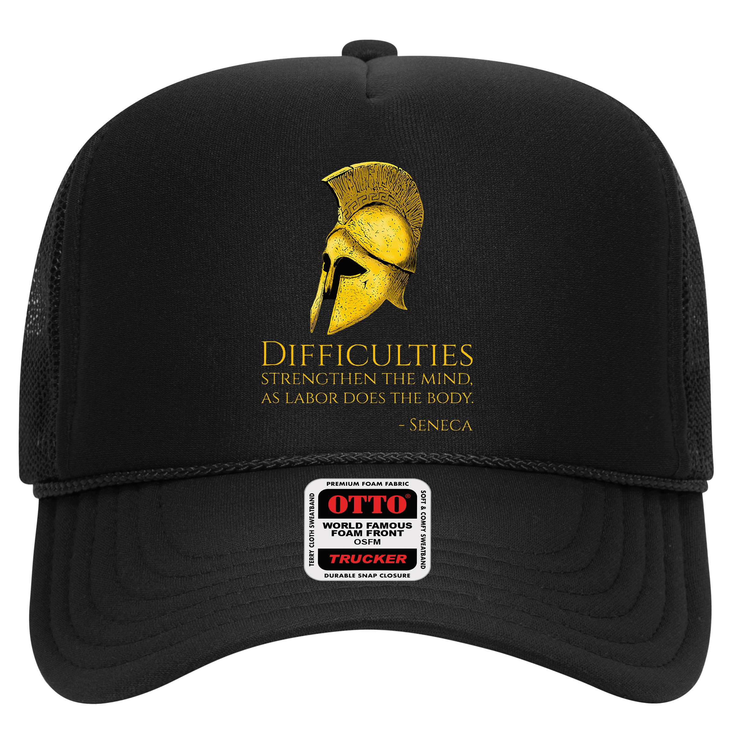 Stoicism Seneca Quote On Difficulties Stoic Philosophy Hat