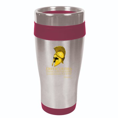 Stoicism Seneca Quote On Difficulties Stoic Philosophy 16oz Travel Tumbler