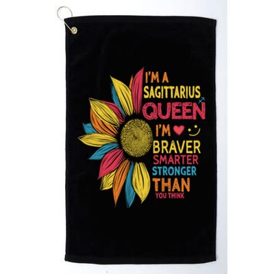 Sunflower Sagittarius Queen Sagittarius Zodiac Birthday Gift Platinum Collection Golf Towel