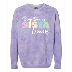 Sagittarius Sista Queen Zodiac Sign Proud Sagittarius Meaningful Gift Colorblast Crewneck Sweatshirt