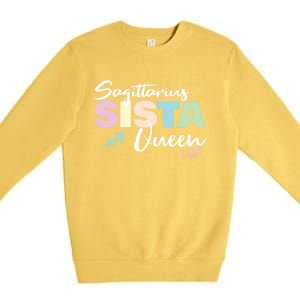 Sagittarius Sista Queen Zodiac Sign Proud Sagittarius Meaningful Gift Premium Crewneck Sweatshirt