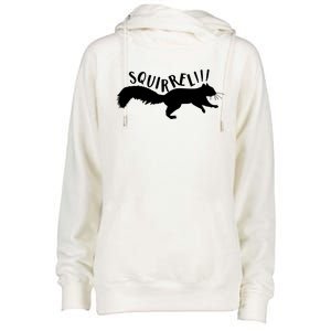 Squirrel Womens Funnel Neck Pullover Hood