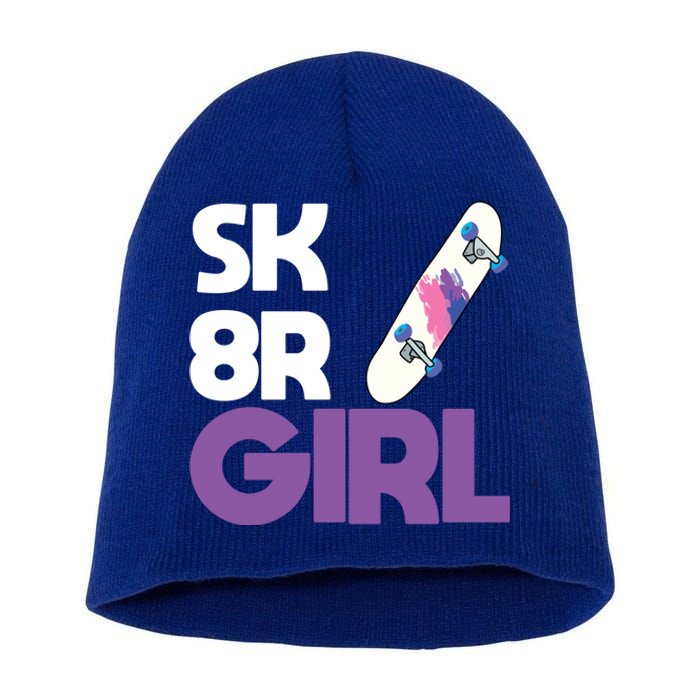 Sk8r – Skateboard Queen Skateboarding Tricks Skate Gift Short Acrylic Beanie