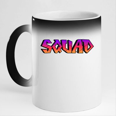 Squad 11oz Black Color Changing Mug