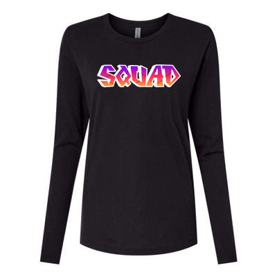 Squad Womens Cotton Relaxed Long Sleeve T-Shirt