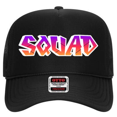 Squad High Crown Mesh Back Trucker Hat