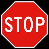 Stop Sign Road Traffic Highway Signal Light Rules Impact Tech Backpack
