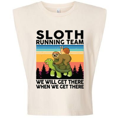 Sloth Sloth Running Team Women Men Gift Funny Running Garment-Dyed Women's Muscle Tee