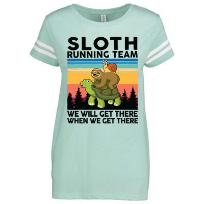 Sloth Sloth Running Team Women Men Gift Funny Running Enza Ladies Jersey Football T-Shirt