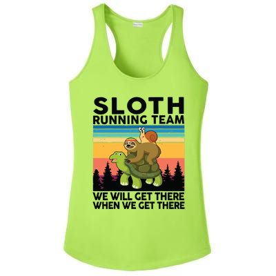 Sloth Sloth Running Team Women Men Gift Funny Running Ladies PosiCharge Competitor Racerback Tank