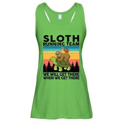 Sloth Sloth Running Team Women Men Gift Funny Running Ladies Essential Flowy Tank