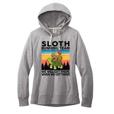 Sloth Sloth Running Team Women Men Gift Funny Running Women's Fleece Hoodie