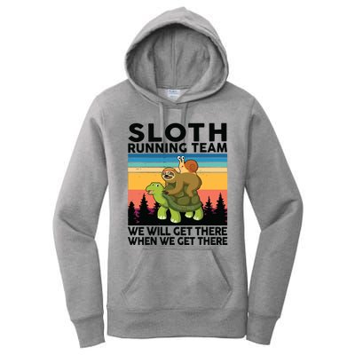 Sloth Sloth Running Team Women Men Gift Funny Running Women's Pullover Hoodie